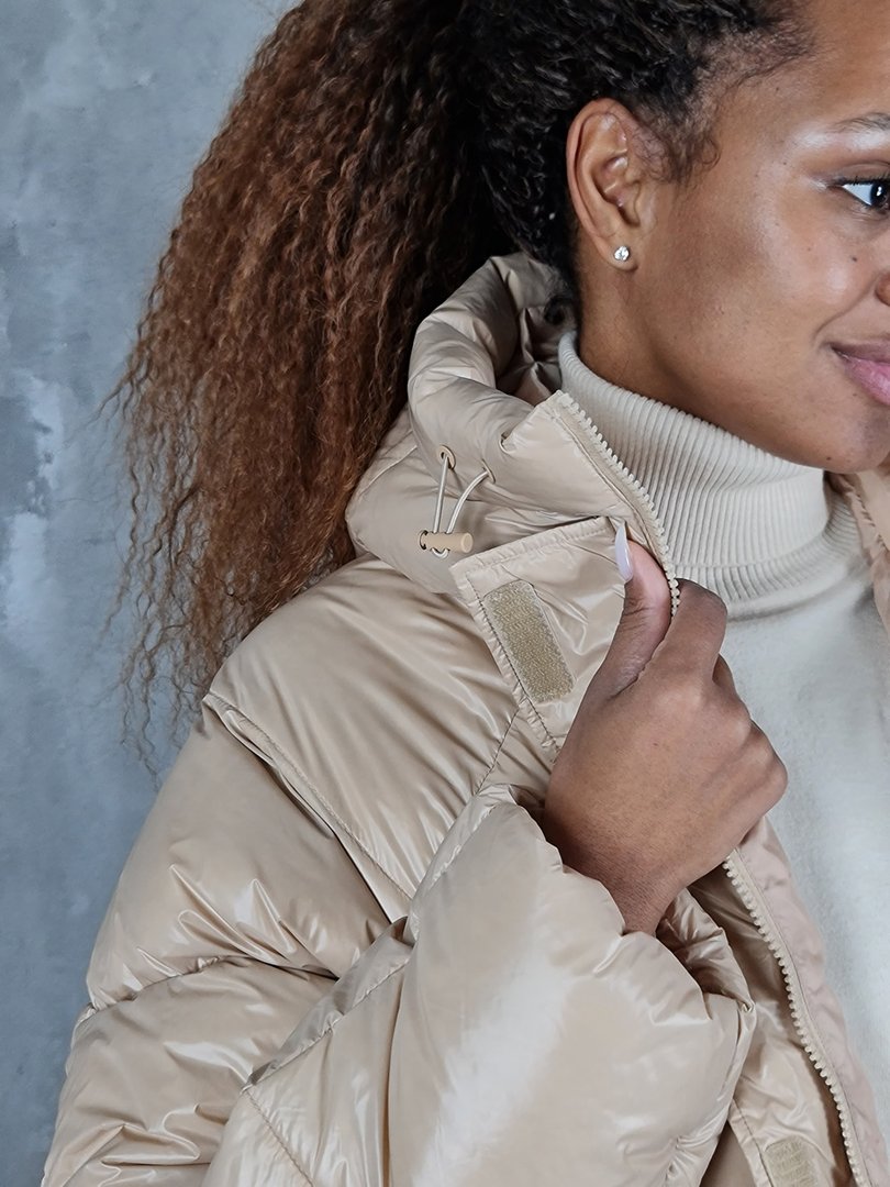 Куртка Vicolo натуральный пух бежевая, фотография №3