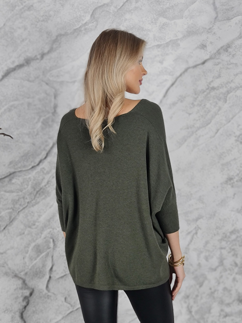 Джемпер Imperial v-вырез хаки, фотография №4