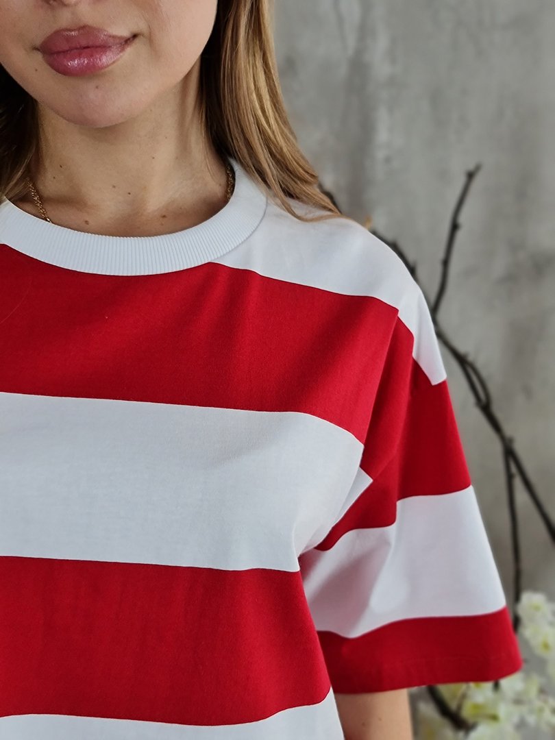 Футболка Imperial в красную полоску белая, фотография №4