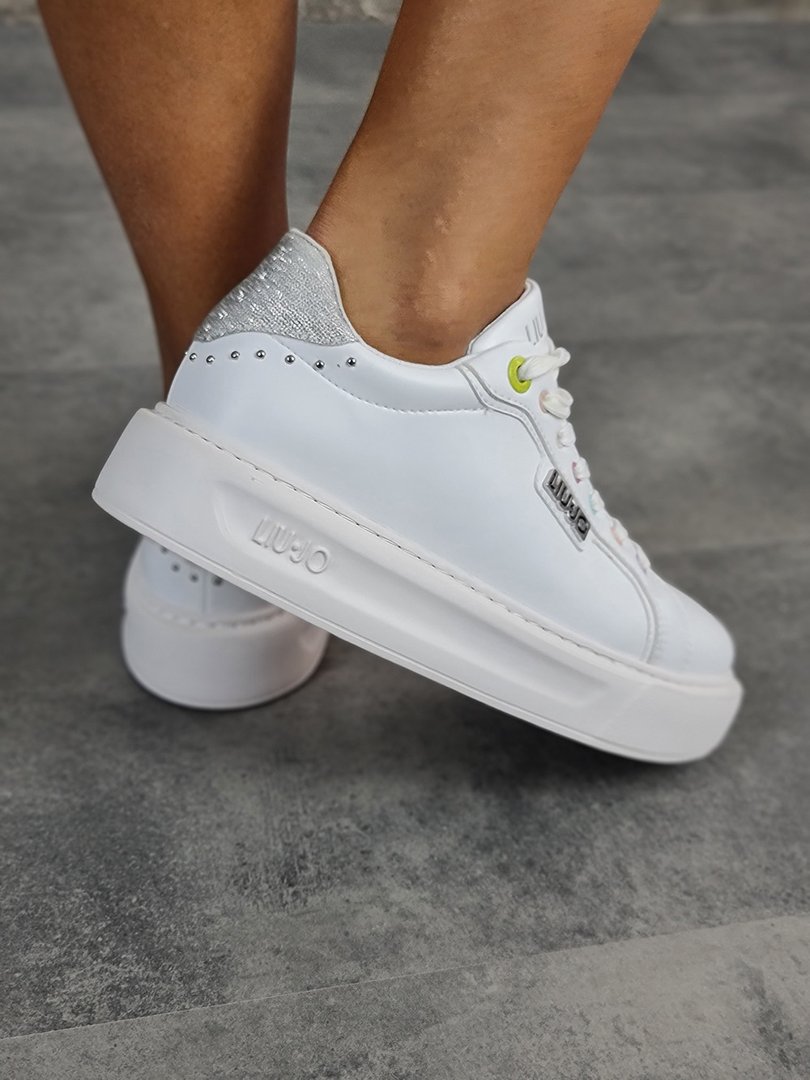 Кеды Liu Jo с цветными деталями белые , фотография №4