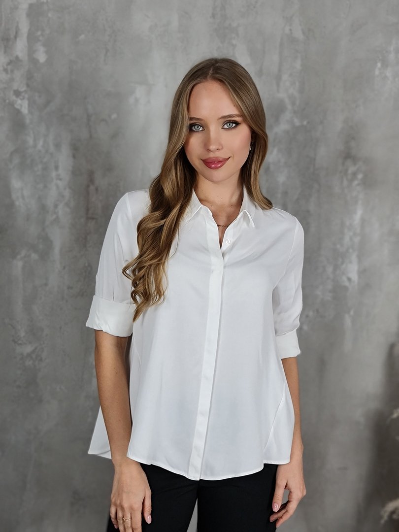 Рубашка Imperial с выточками по бокам белая, фотография №2