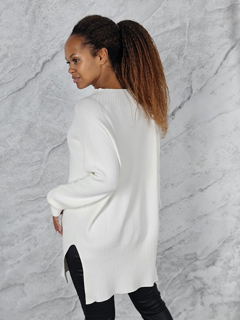 Джемпер Kontatto удлиненный белый , фотография №4