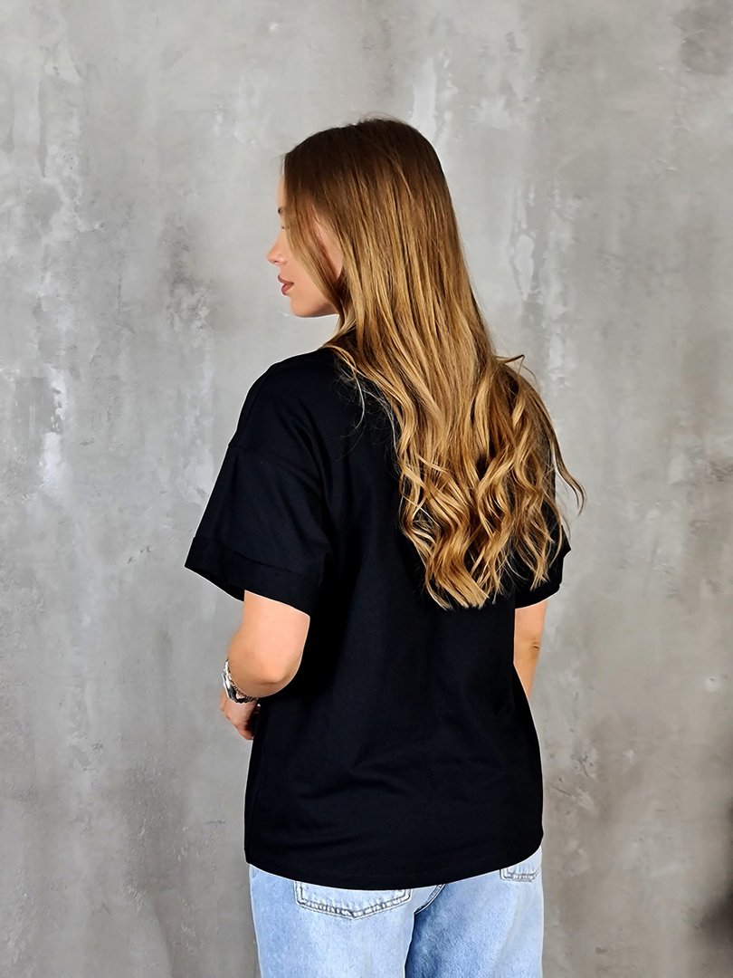 Футболка Imperial с принтом кота черная, фотография №3