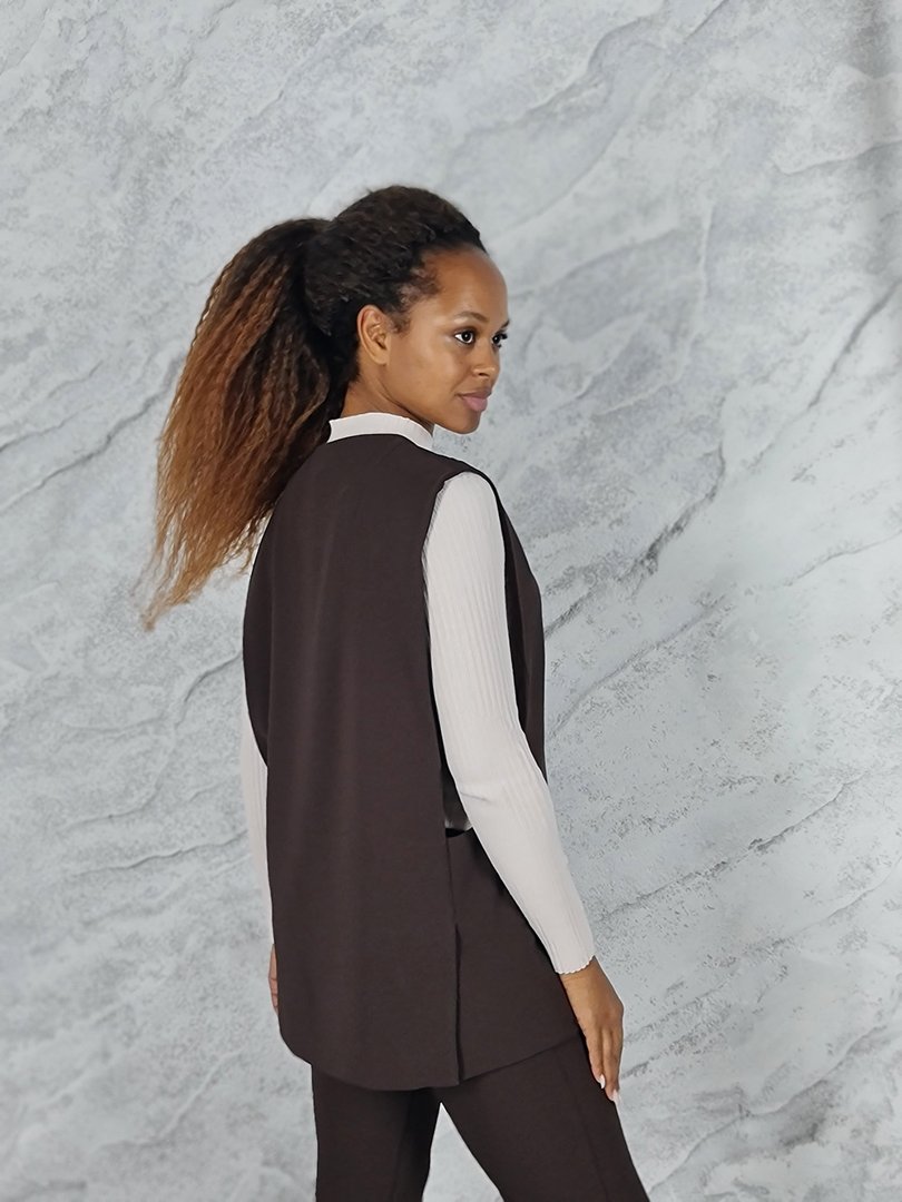 Костюм Imperial жилет с брюками шоколадный, фотография №2