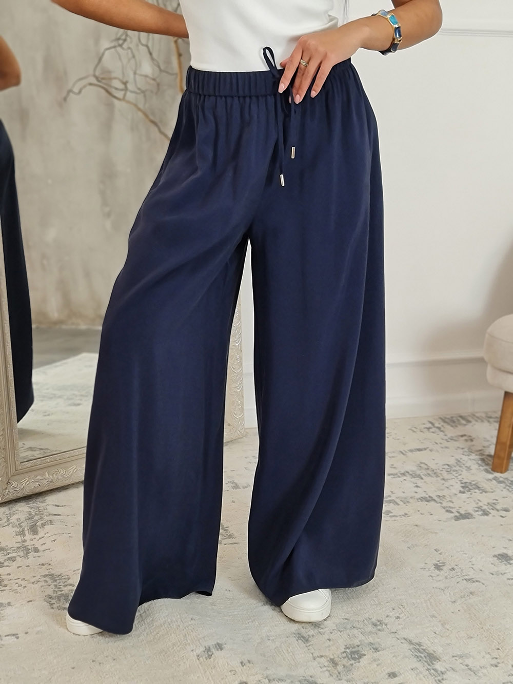 Брюки CLOTHÉ на резинке синие, фотография №1