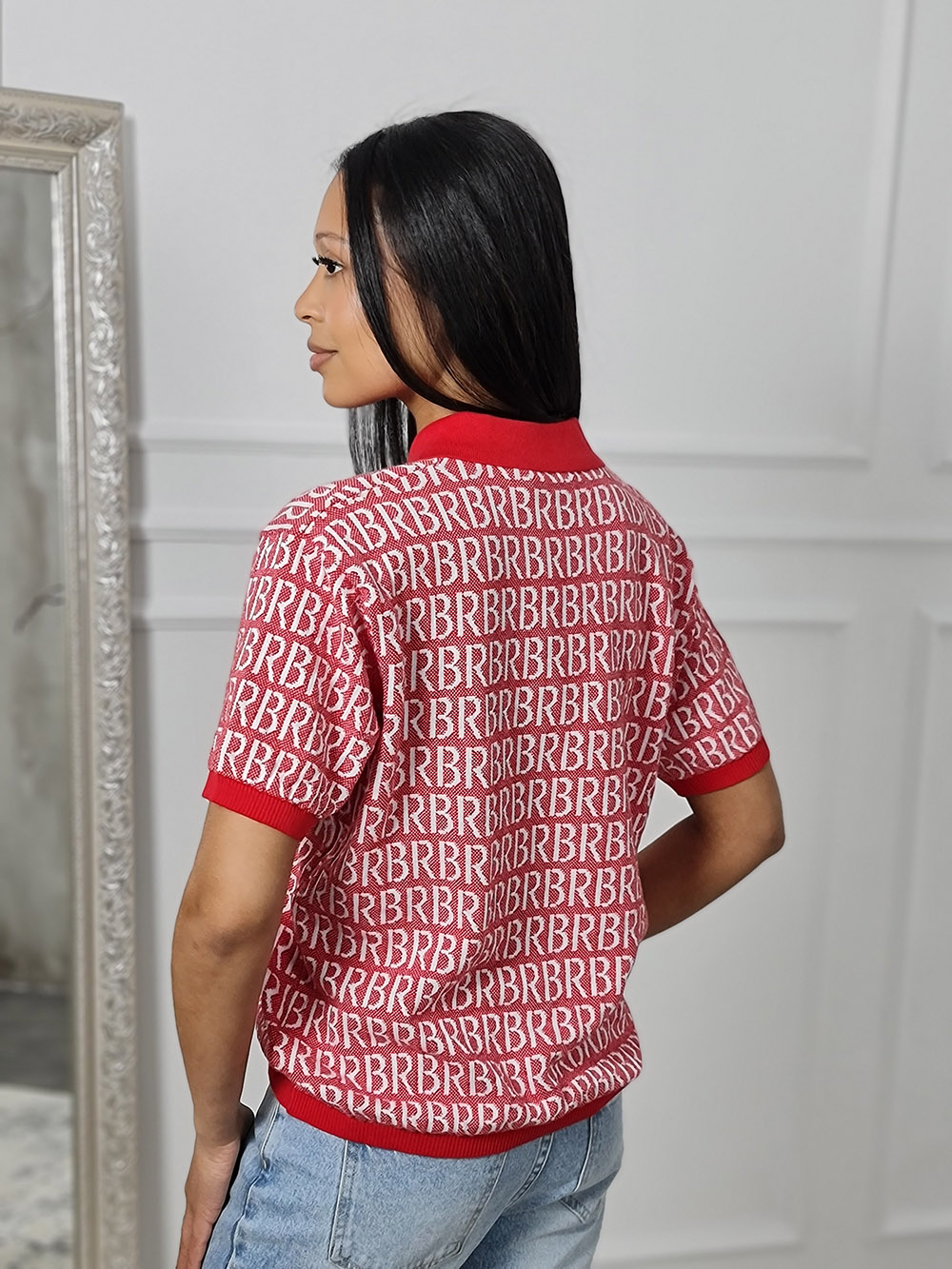 Поло Barbara Alvisi с буквами красное , фотография №3