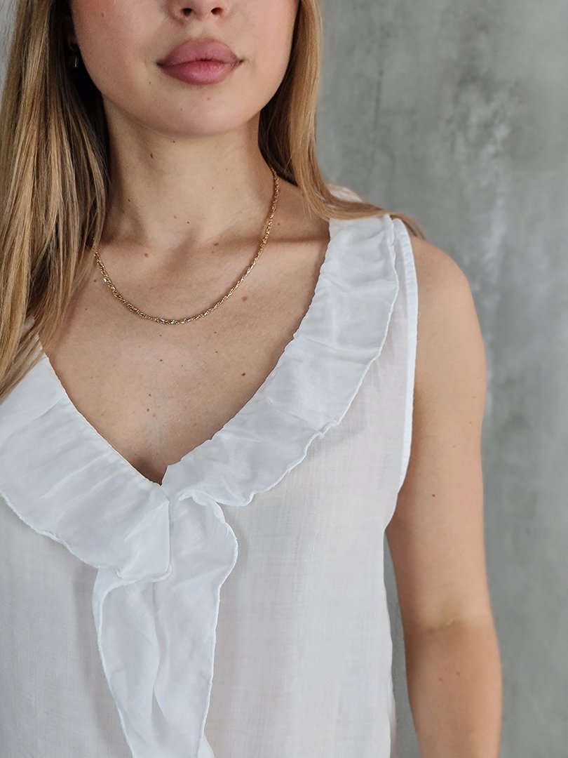 Топ MIHO'S с рюшами белый, фотография №3