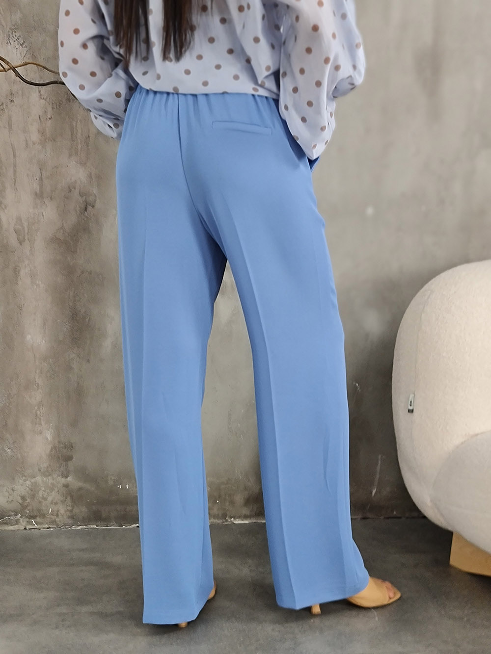 Брюки imperial резинка сзади голубые, фотография №3