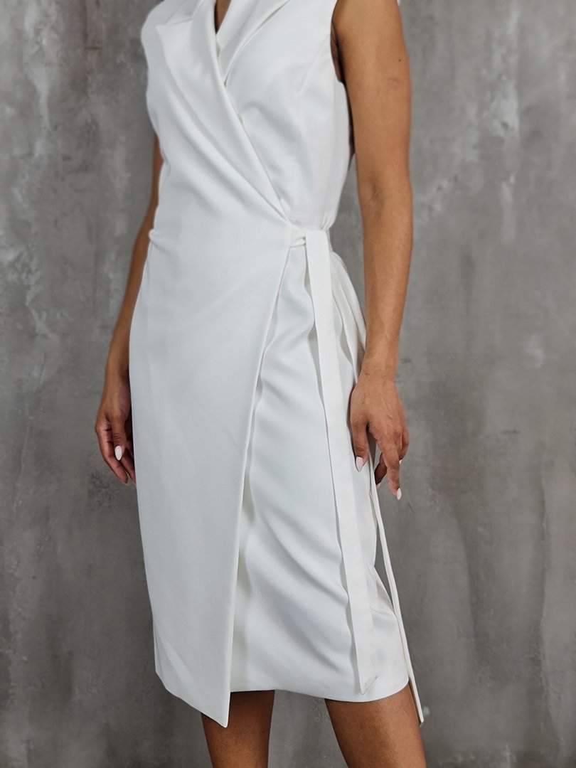Платье Imperial с поясом белое, фотография №5