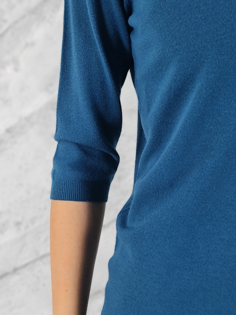 Водолазка Kontatto с короткими рукавами синяя, фотография №4