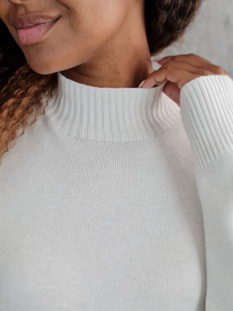 Платье J-Clair с высоким горлом миди кремовое , фотография №2