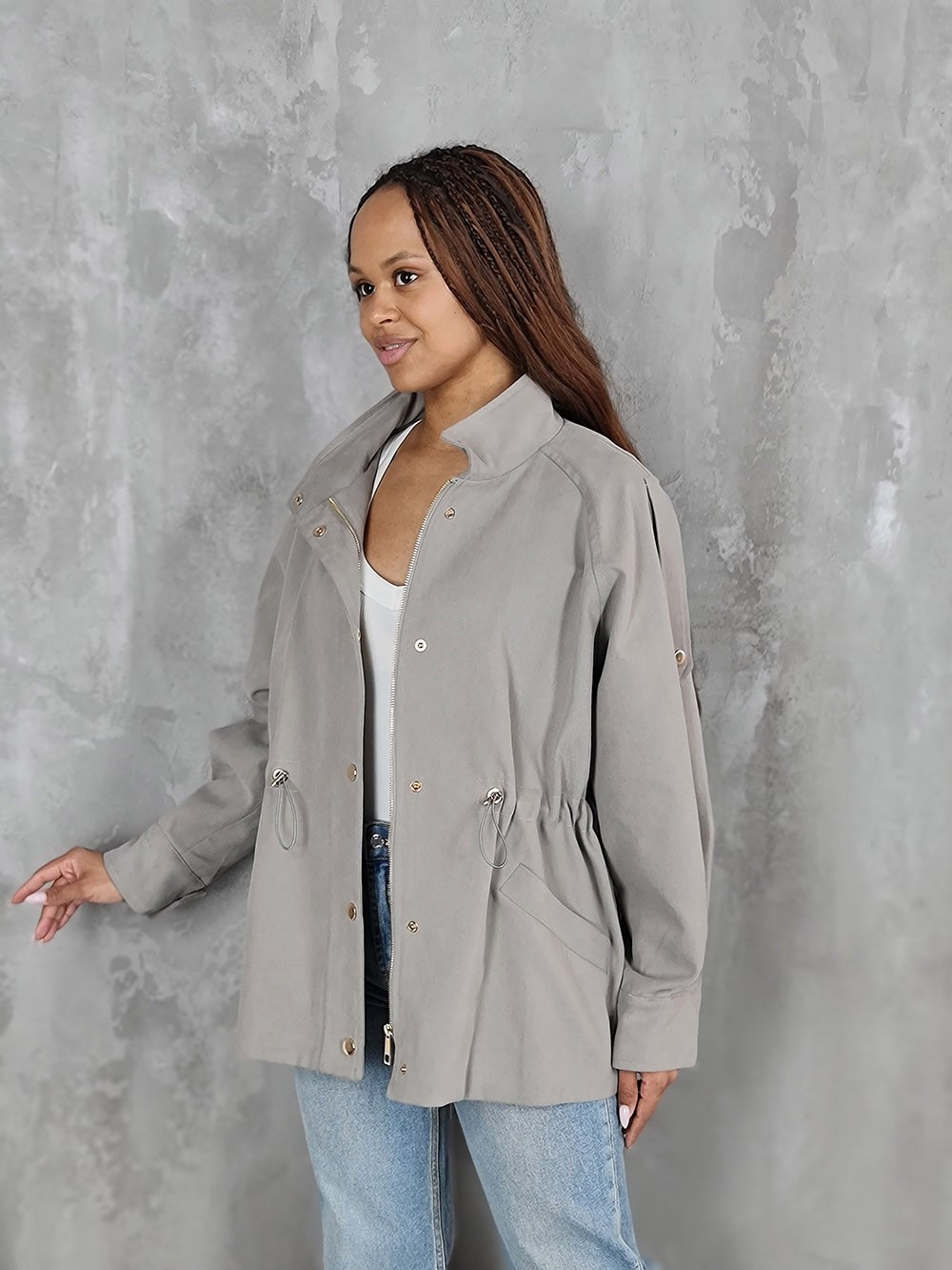 Парка Atelier Emi на кулиске серая, фотография №2