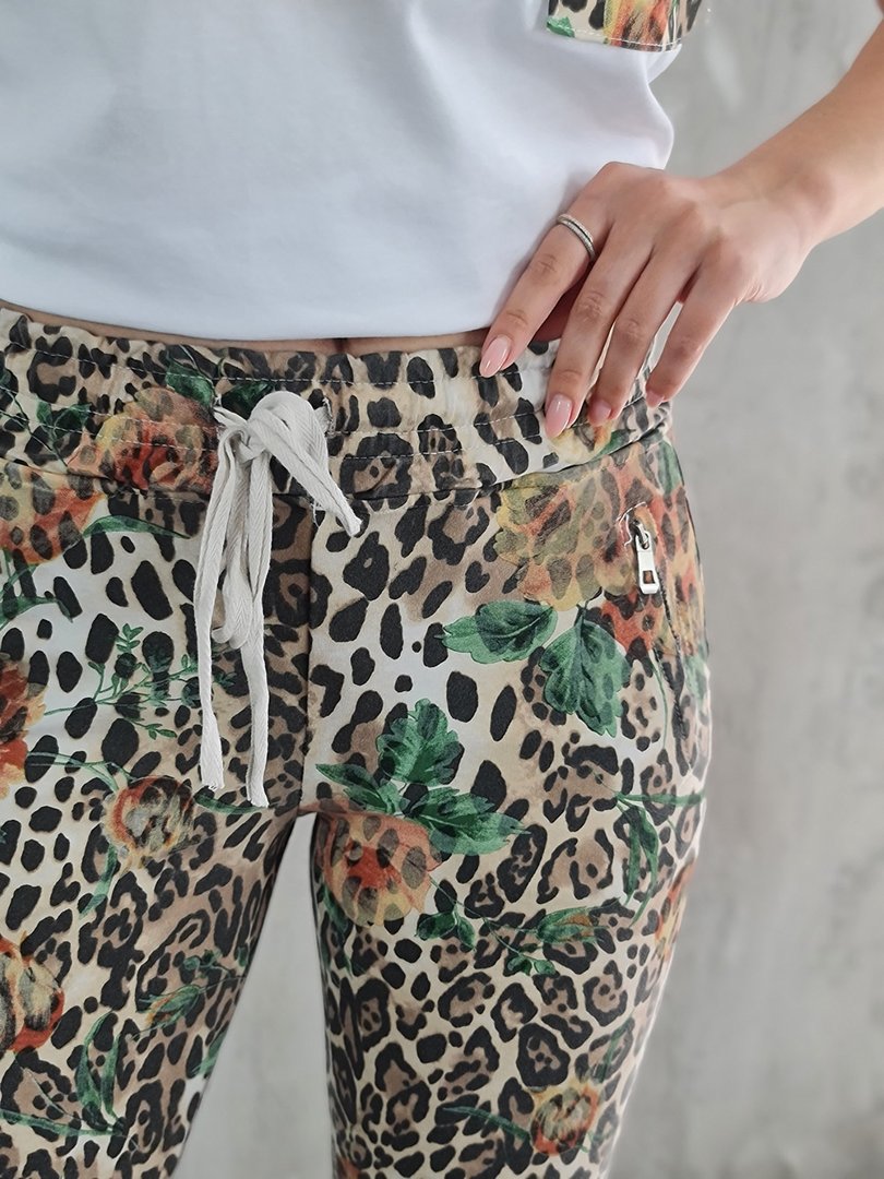 Брюки Naiif принт леопард и цветы , фотография №4
