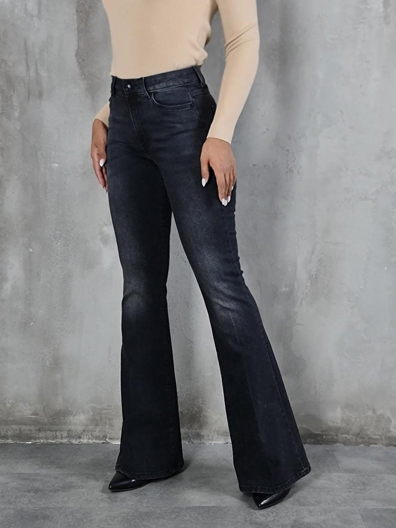 Джинсы Vicolo клёш тёмно-серые , фотография №1