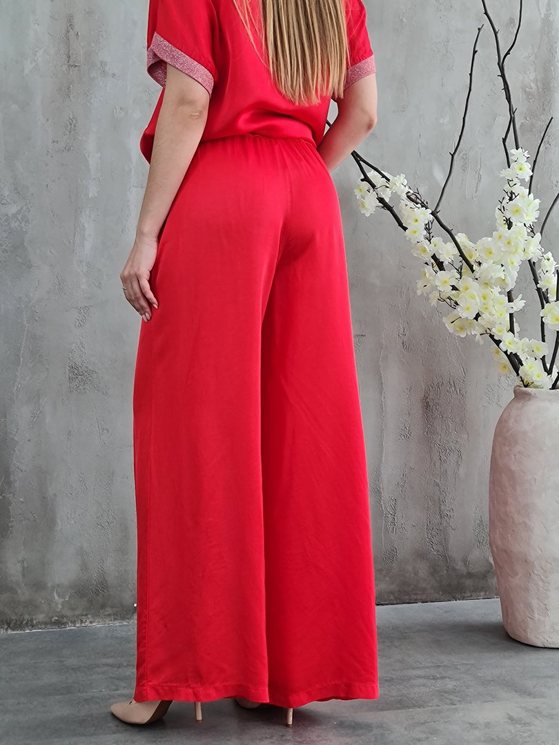 Костюм li.fe style футболка и брюки красный, фотография №3