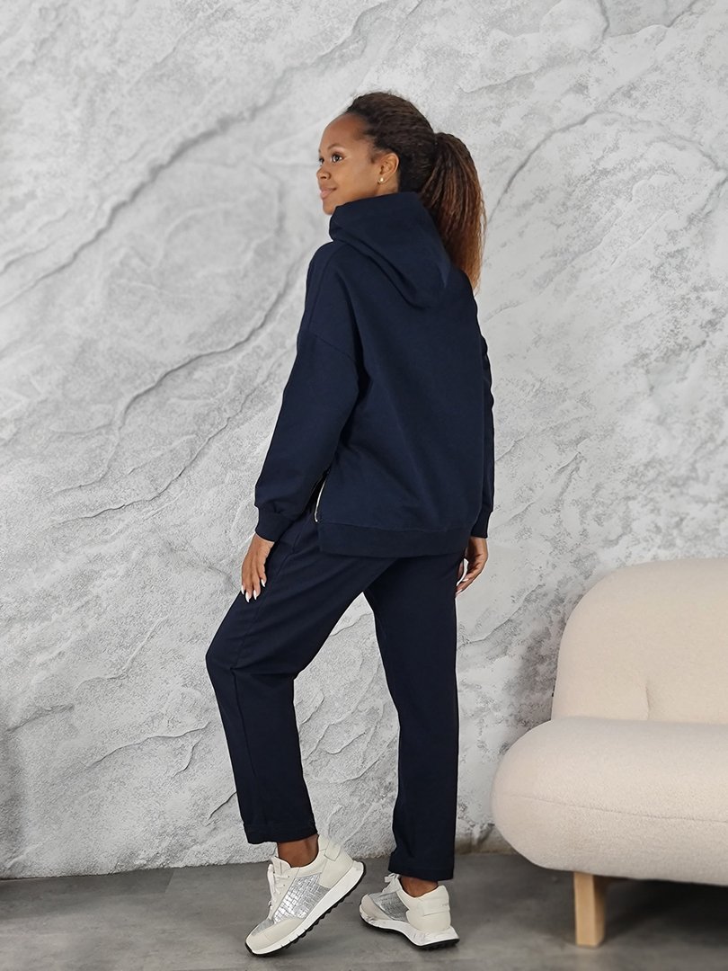 Костюм ONE LOVE худи и брюки синий, фотография №2