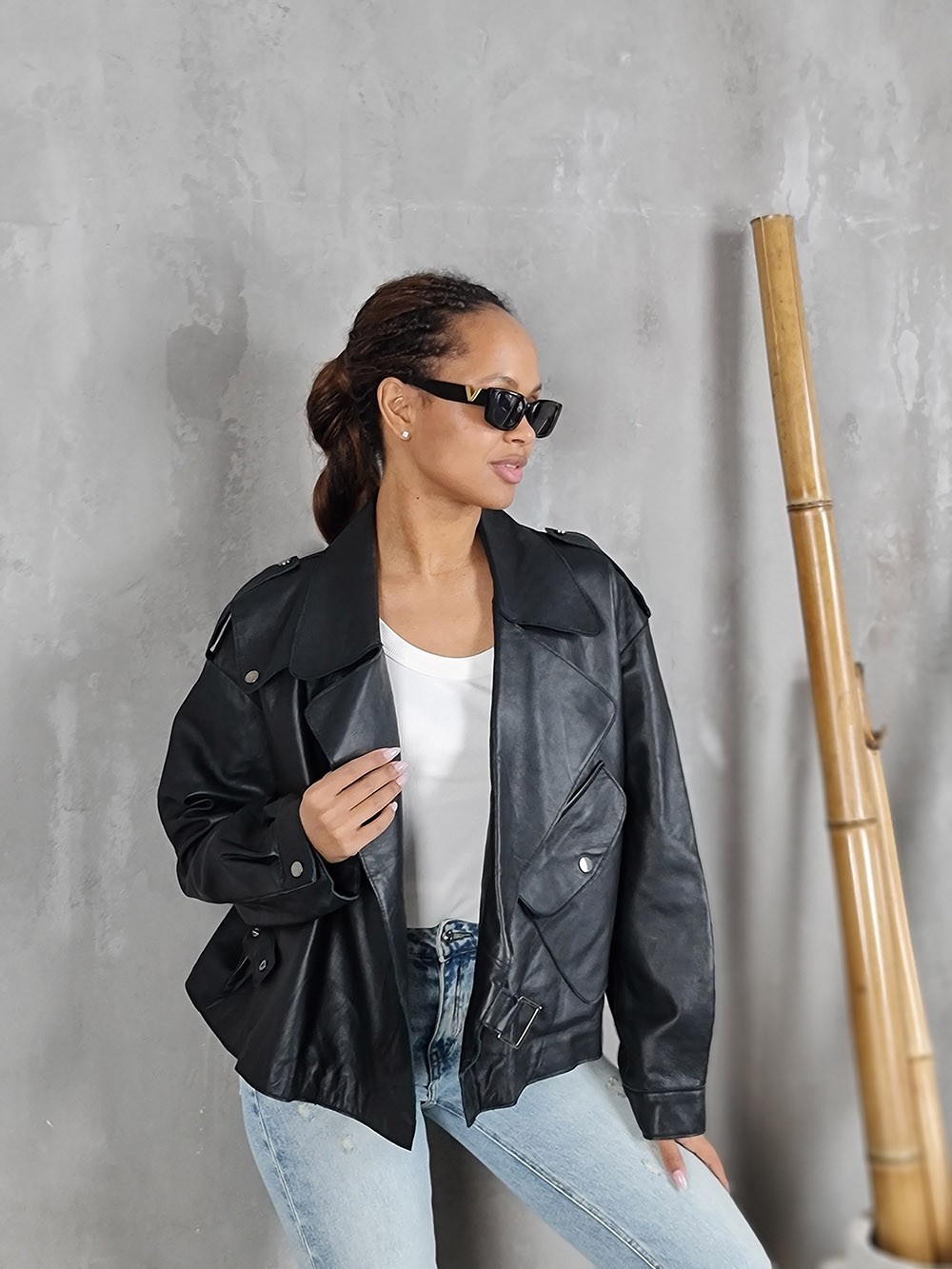 Куртка CLOTHÉ кожаная черная, фотография №1