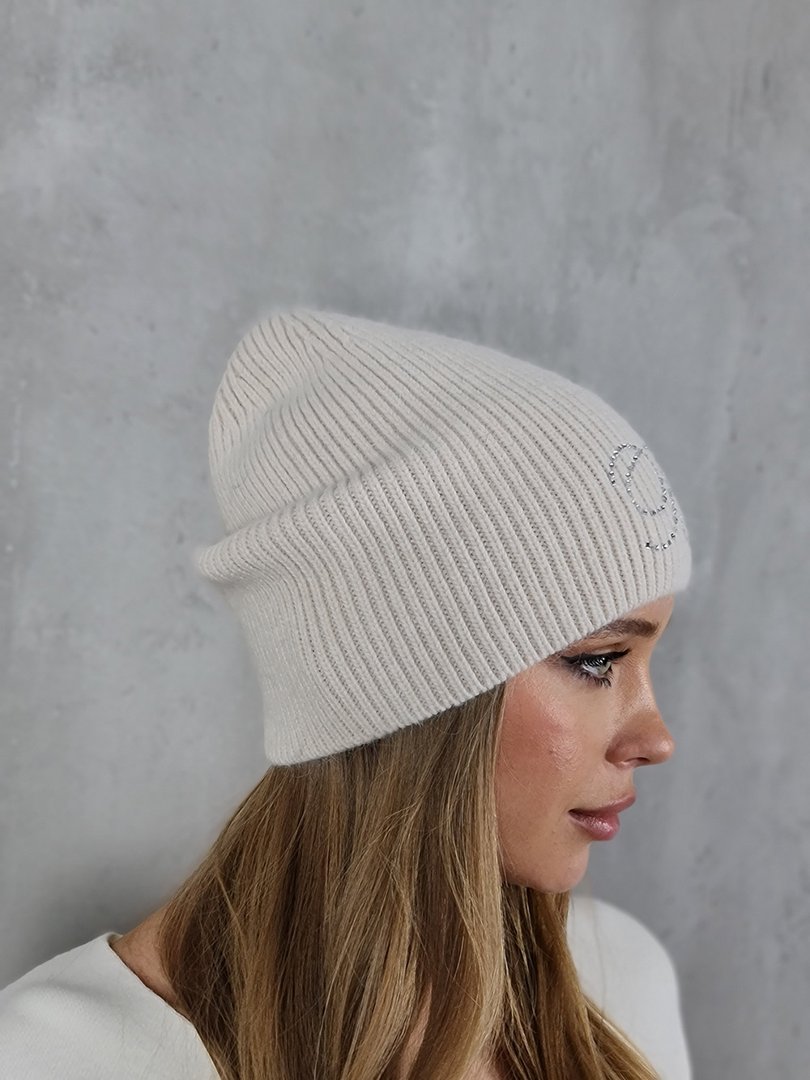 Шапка Blanca с полосками кремовая , фотография №4