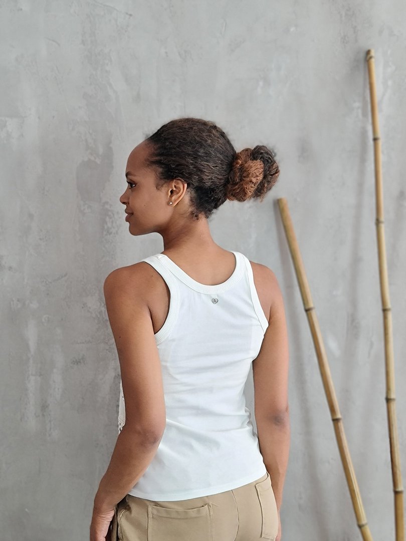 Топ Please пэчворк белый, фотография №2