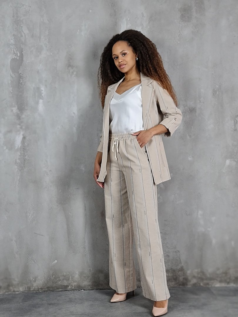 Костюм CLOTHÉ пиджак и брюки песочный, фотография №2