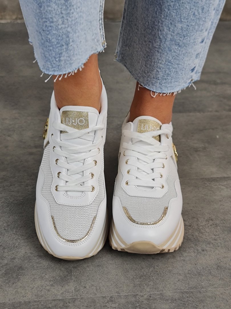 Кроссовки Liu Jo с золотым декором белые, фотография №2