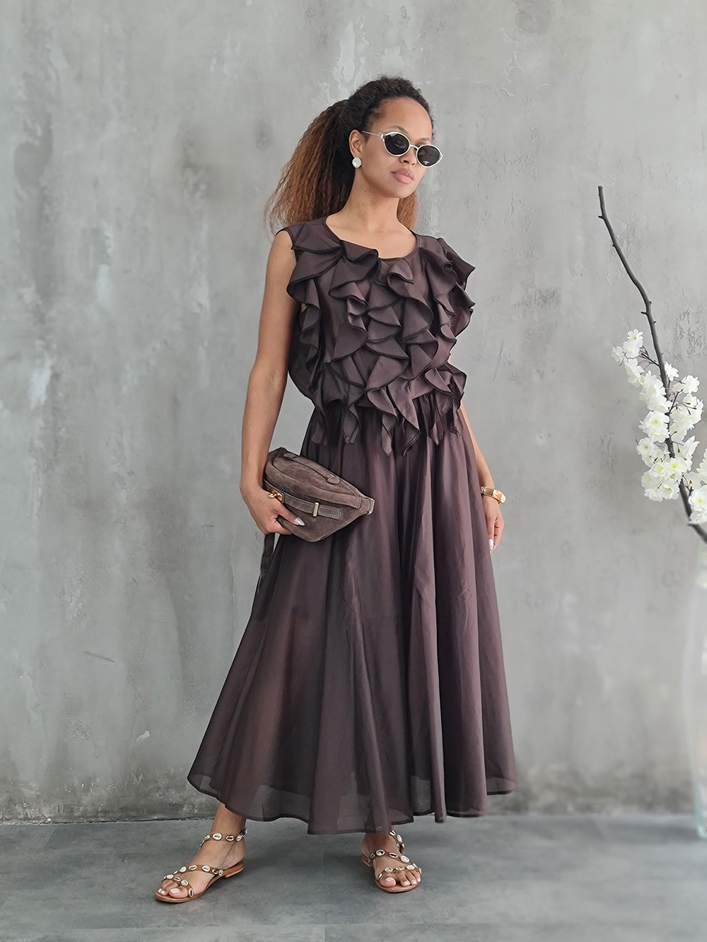 Костюм Imperial топ и юбка шоколад, фотография №1