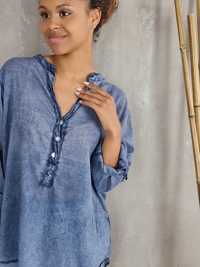 Рубашка STAR с кружевом на спине синяя, фотография №4