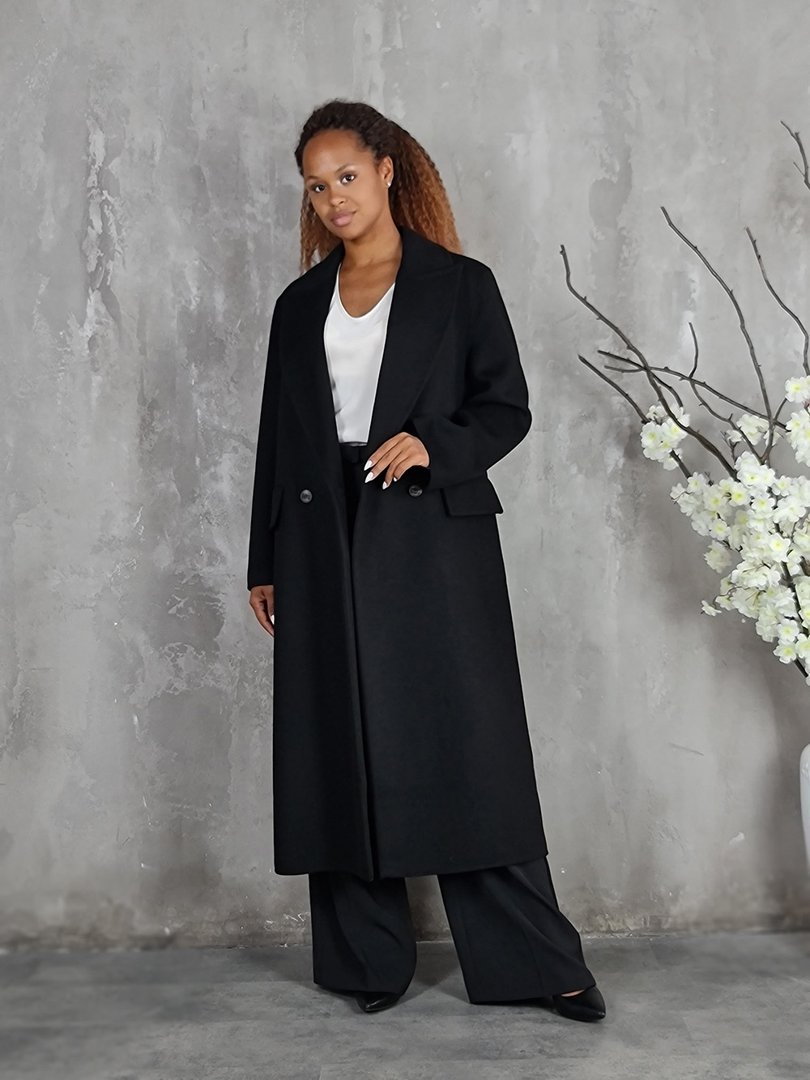 Пальто Vicolo утепленное с накладными карманами черное, фотография №3