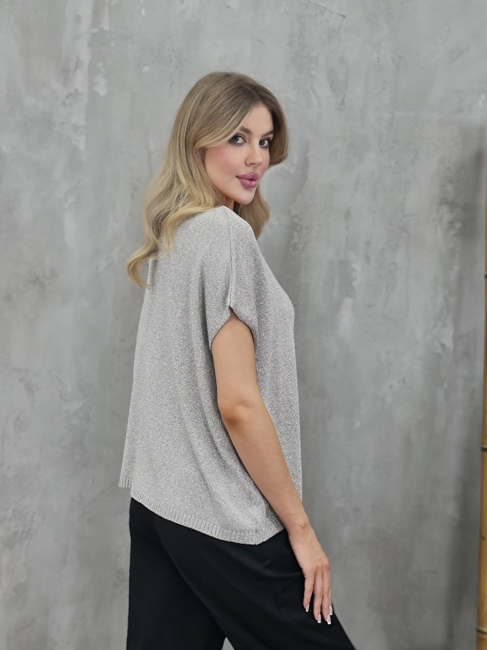 Жилет Souvenir с люрексом серебро , фотография №3