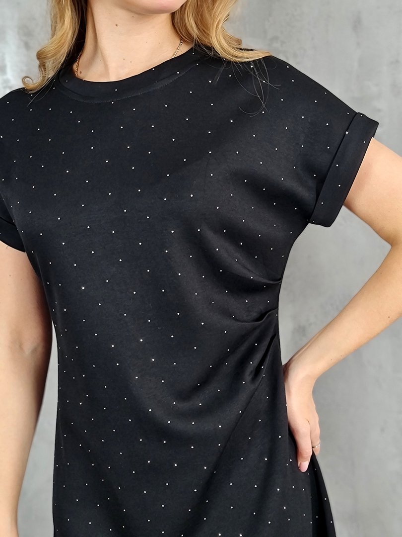 Платье ELSA.M со стразами черное, фотография №4