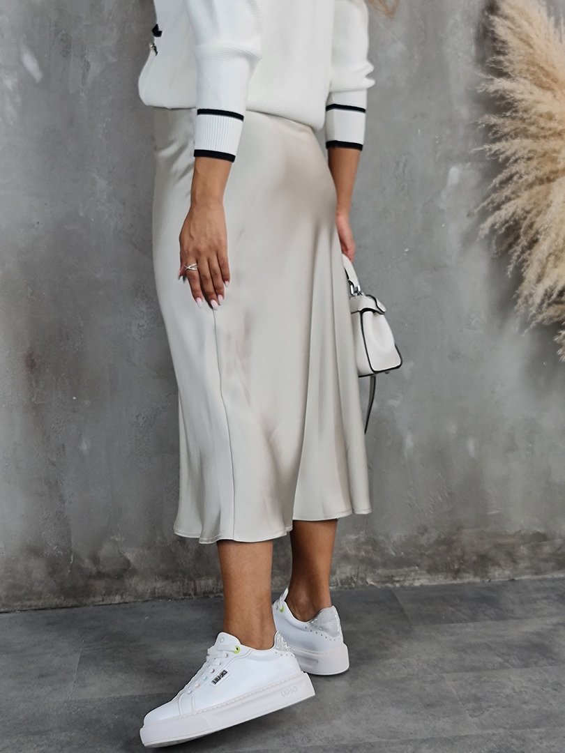 Юбка Imperial атласная классическая бежевая, фотография №4