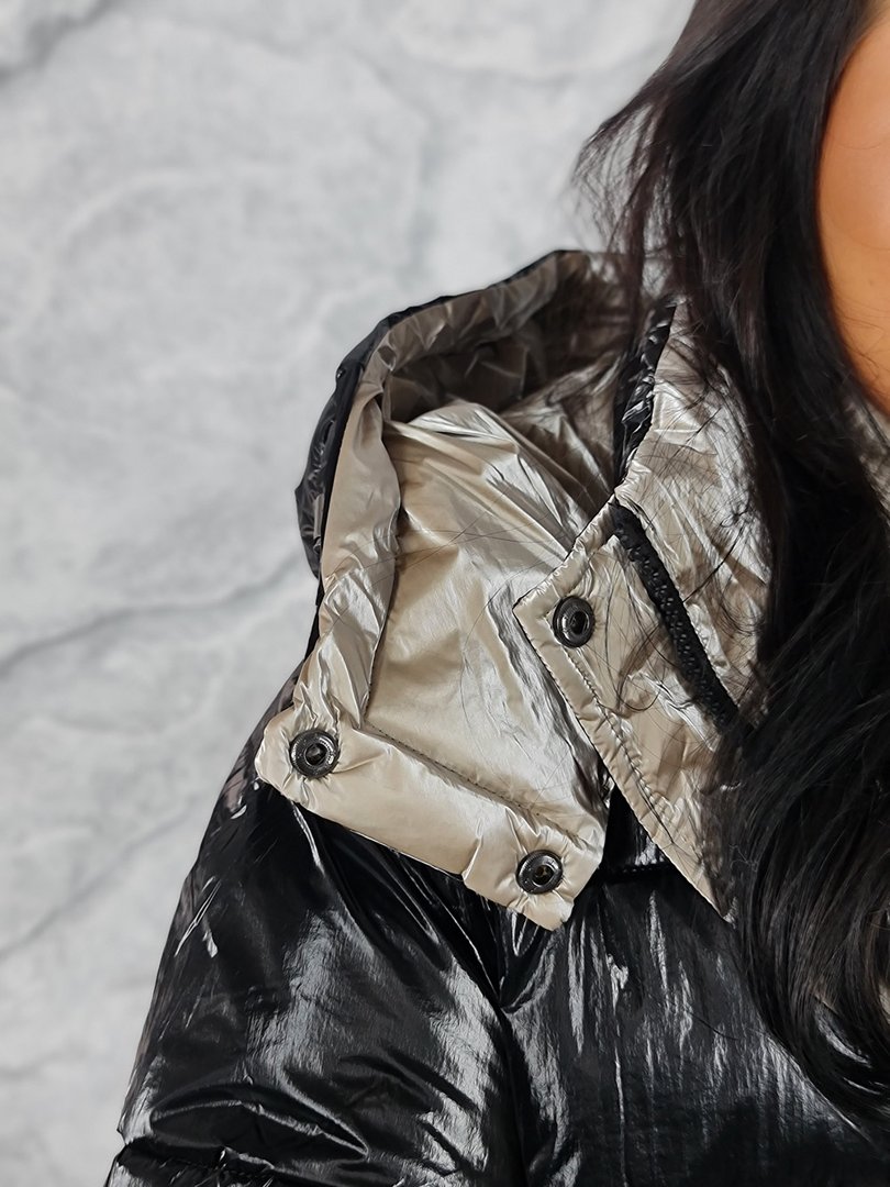 Куртка Monte Cervino с золотым капюшоном чёрная, фотография №6