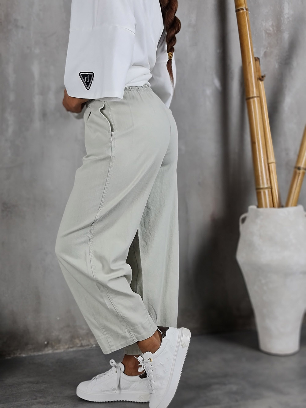 Брюки MIHO'S на резинке ментол , фотография №3