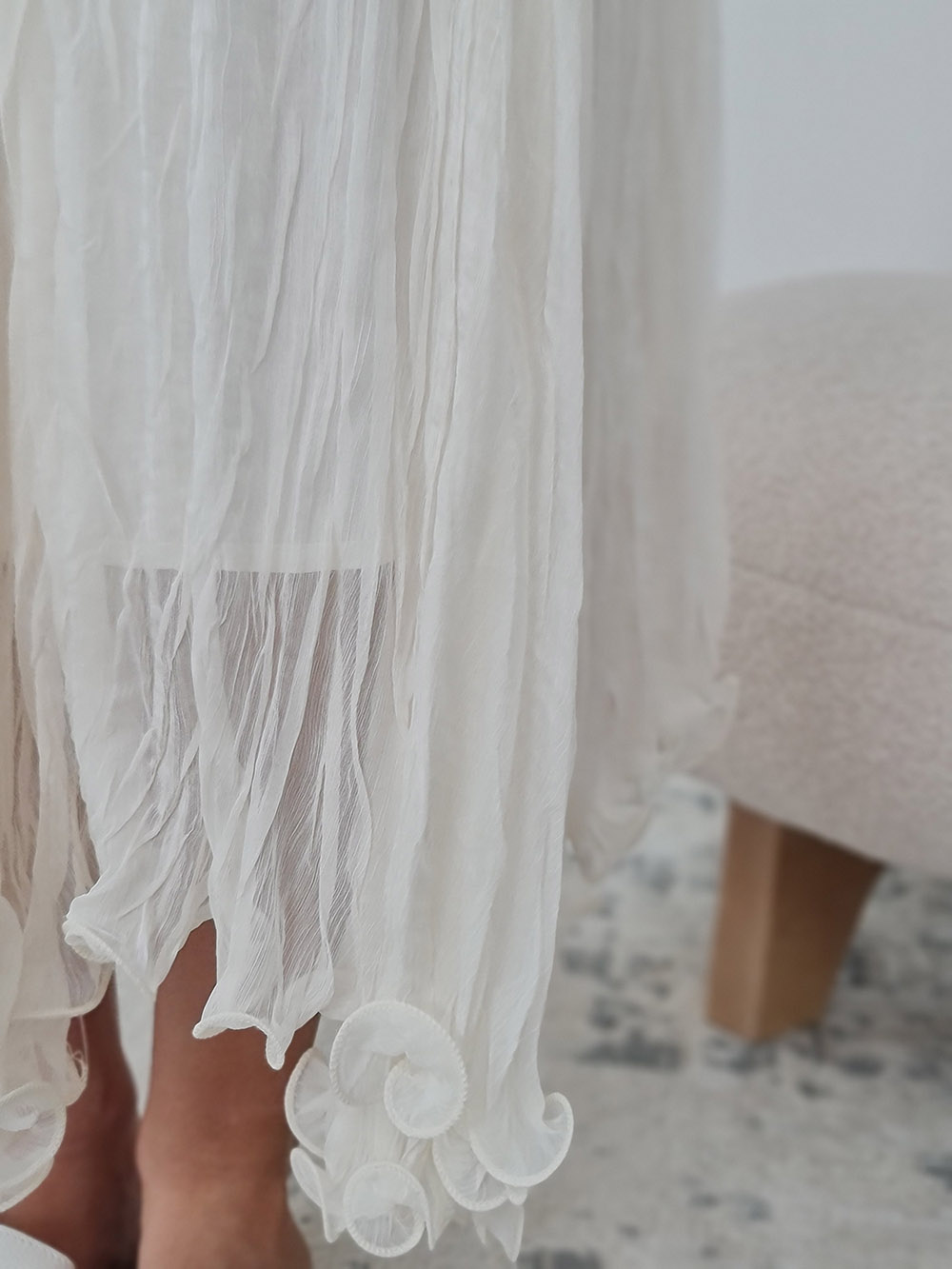 Юбка Mitica&co макси с рюшами молочная, фотография №5