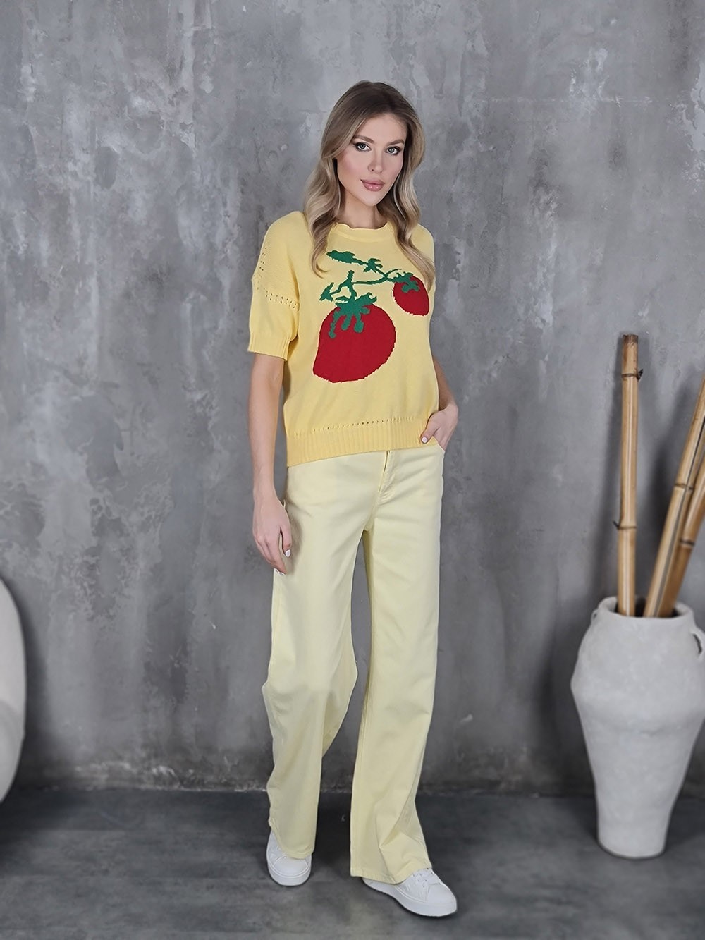 Джинсы Please широкие желтые , фотография №2