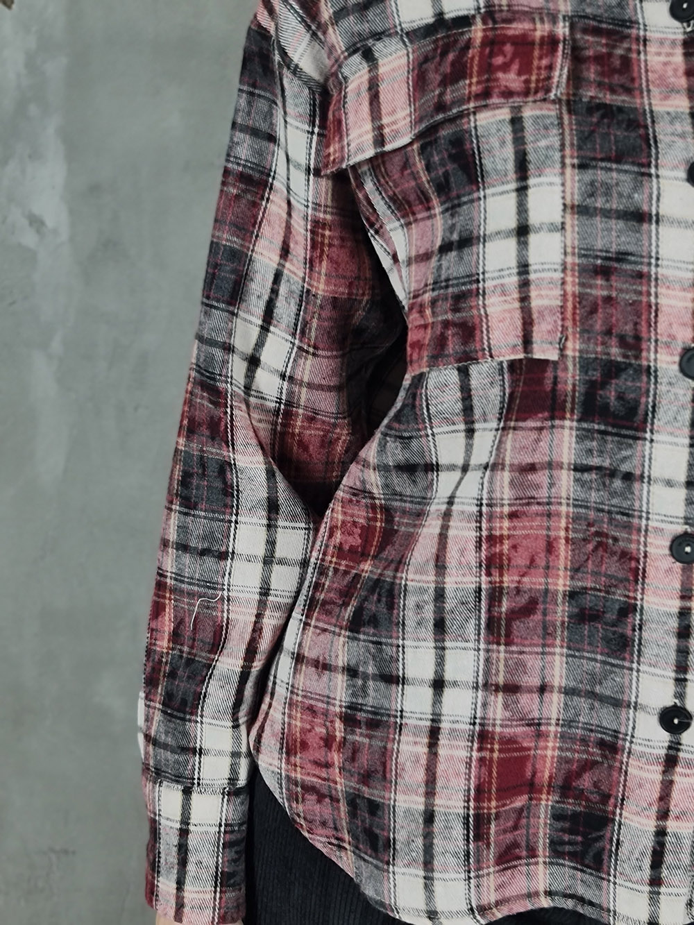 Рубашка с варёным эффектом Imperial в клетку красная, фотография №2