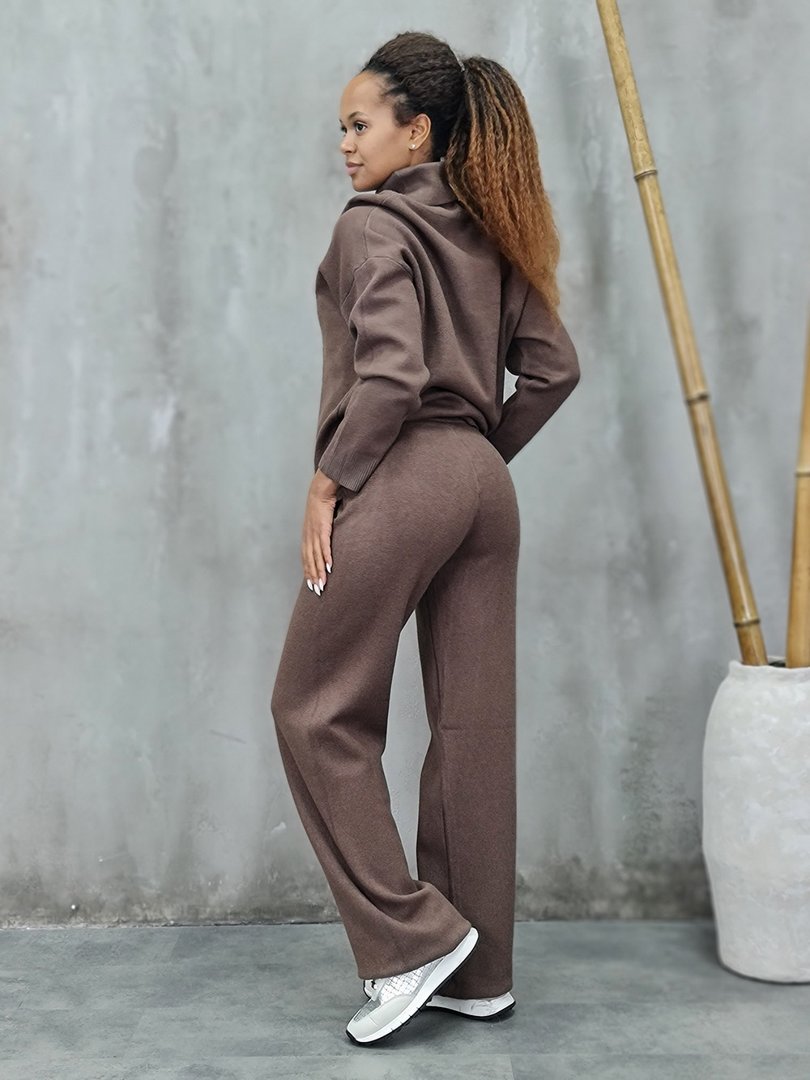 Костюм Melany удлиненный джемпер и брюки шоколад , фотография №2