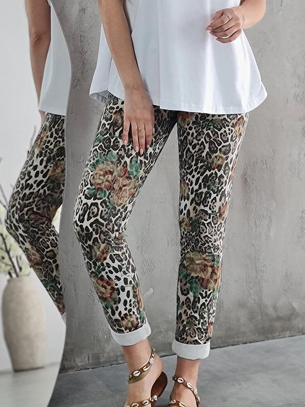 Брюки Naiif принт леопард и цветы , фотография №1