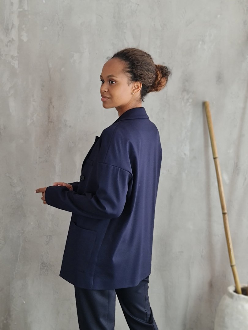 Пиджак Imperial с двумя карманами, 6 пуговиц темно-синий, фотография №4