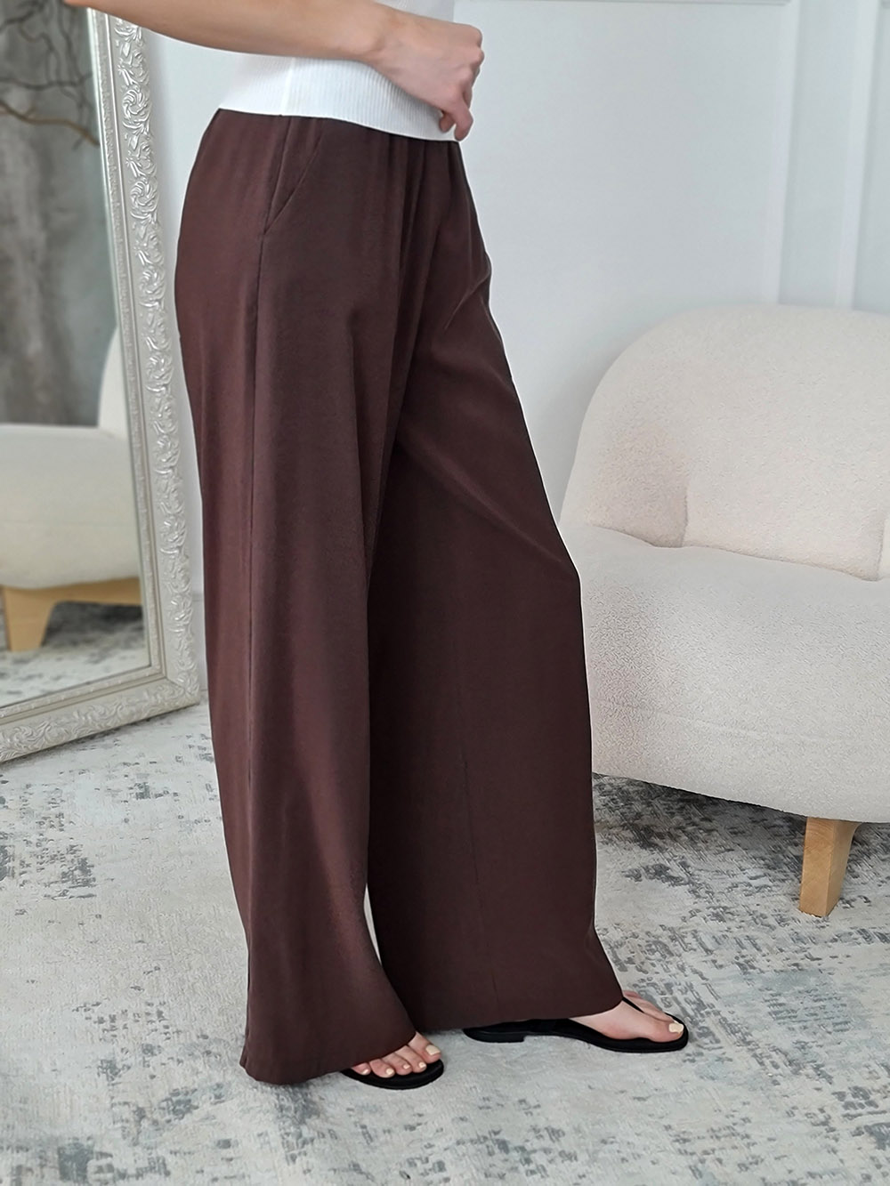 Брюки PAQUITO на замке с боку шоколад, фотография №3