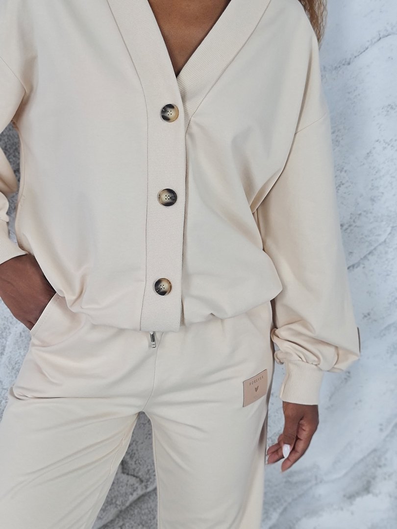 Костюм ONE LOVE кардиган и джоггеры бежевый, фотография №4