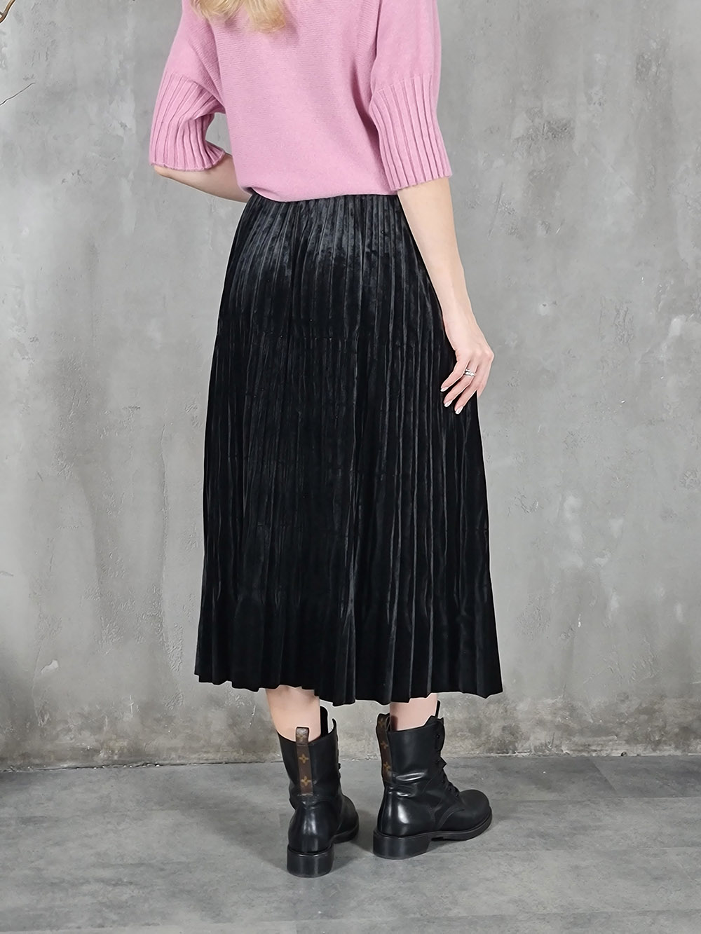 Юбка Mitica&Co. бахратная со стразами черная, фотография №3