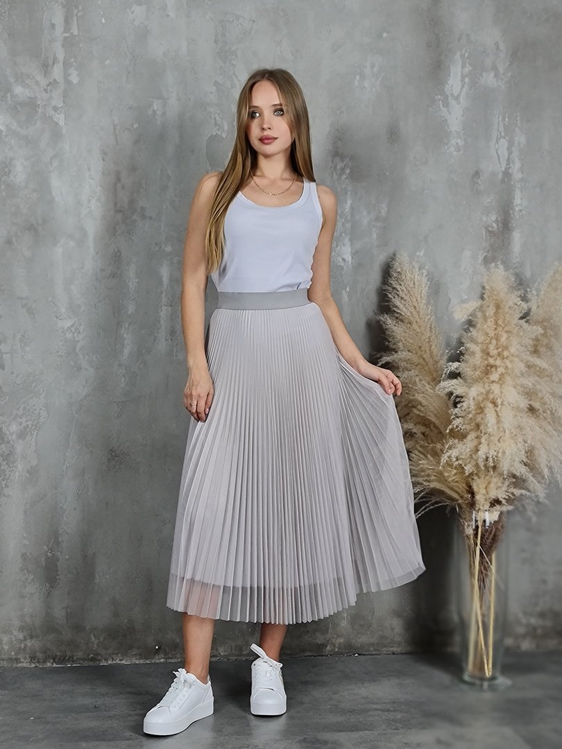 Юбка Imperial сетчатая плиссированная серая , фотография №2