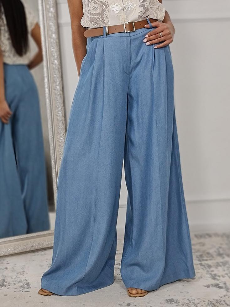 Брюки Imperial с ремнем голубые, фотография №1