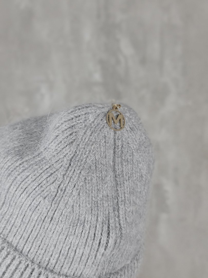 Шапка Mondana с сердечком серая, фотография №2
