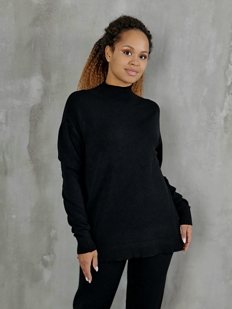 Костюм CLOTHÉ свободный джемпер и брюки чёрный, фотография №3