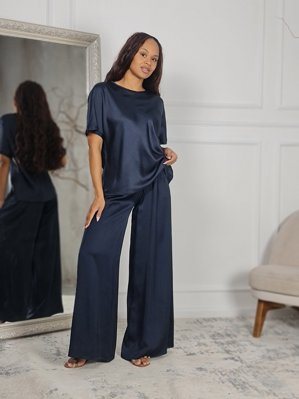 Костюм CLOTHÉ футболка + брюки темно-синий, фотография №1