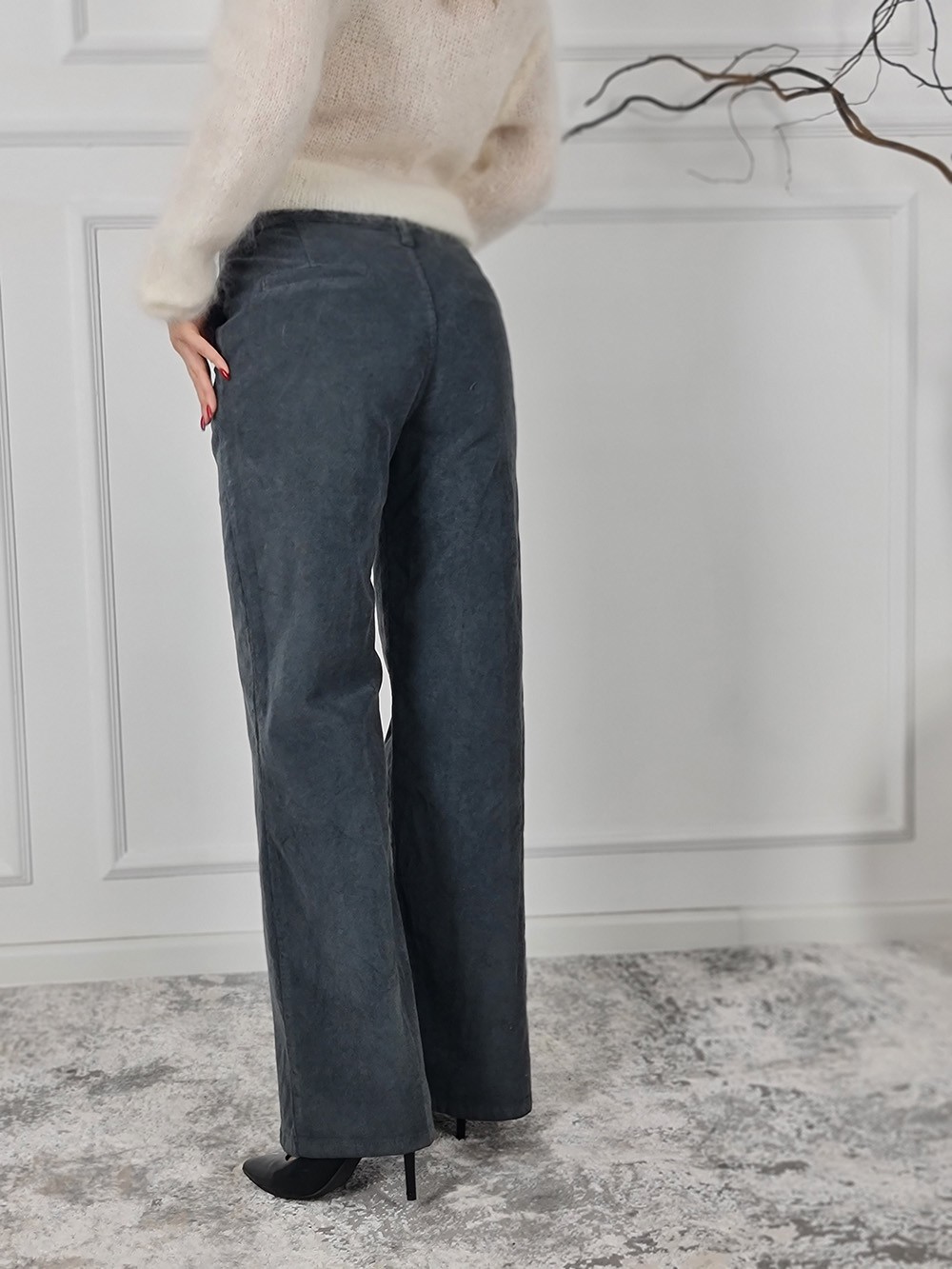 Брюки Defence вельветовые прямые серые , фотография №4