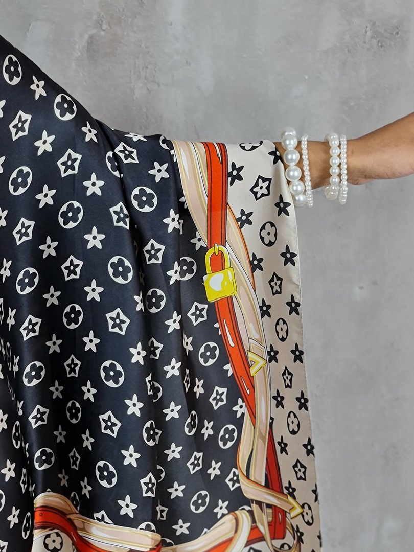 Палантин My Little Italy черный/красный/кремовый, фотография №3