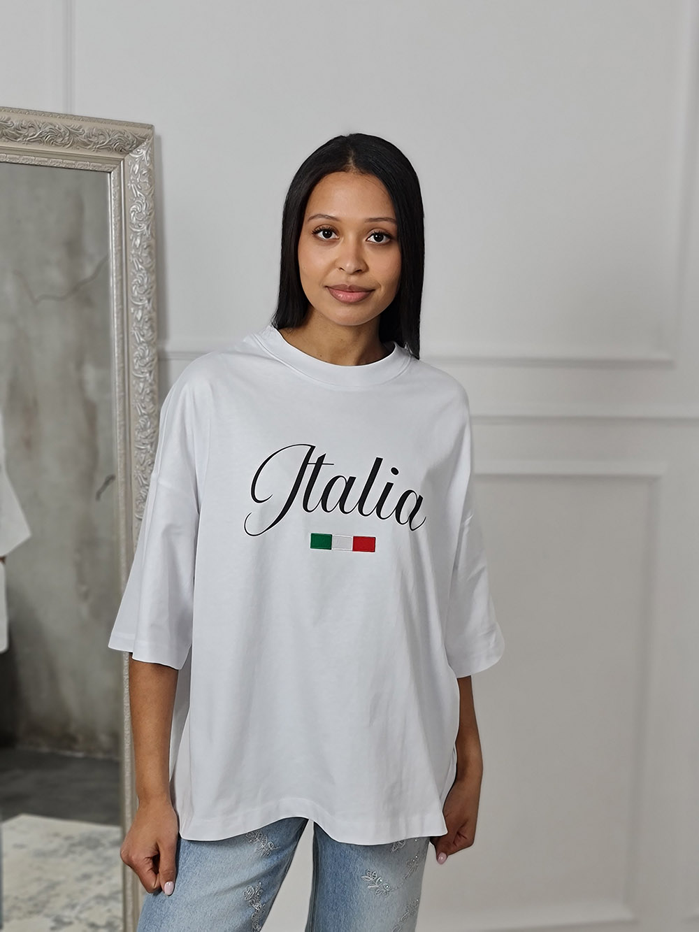 Футболка Barbara Alvisi "ITALIA" белая , фотография №1